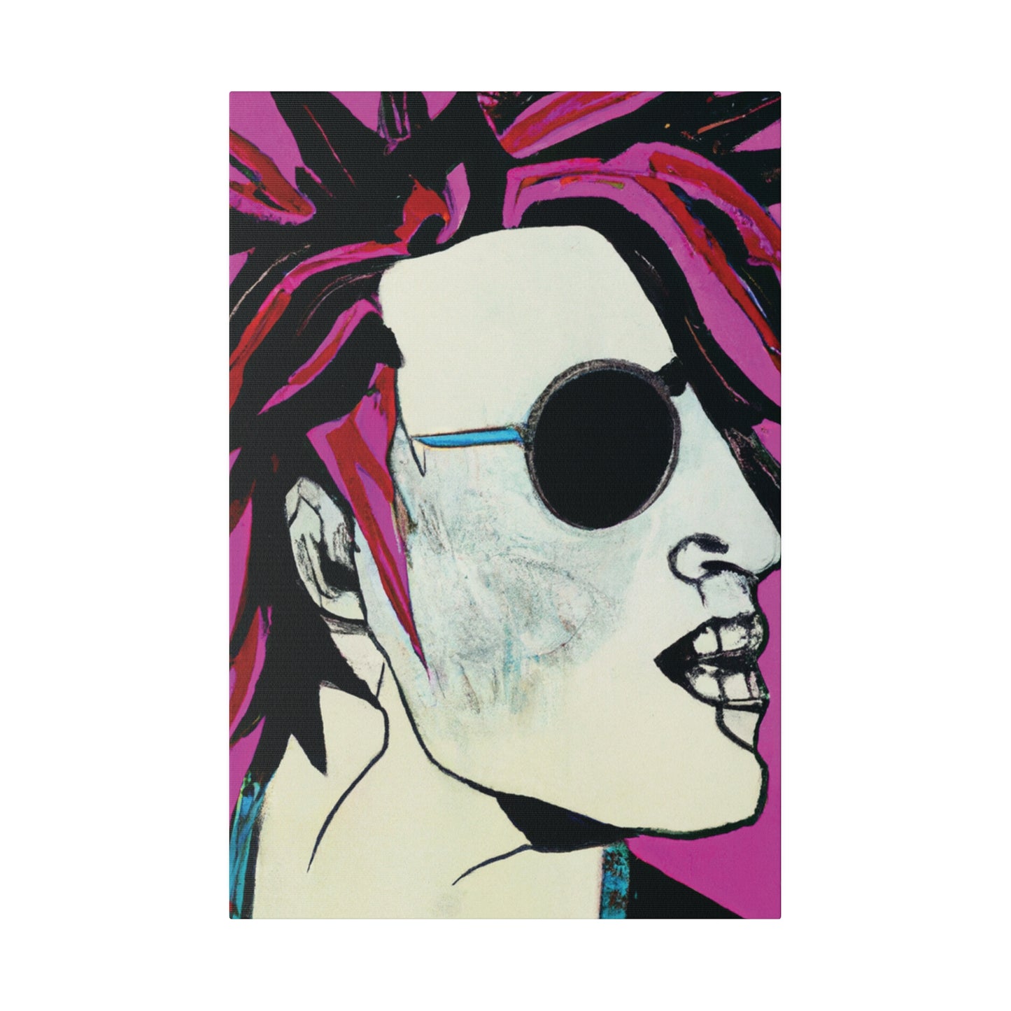 8159X - Rockstar Painting Print | Face | Abstract | Poster | Home Decor | Wall Art | Music Art | Canvas