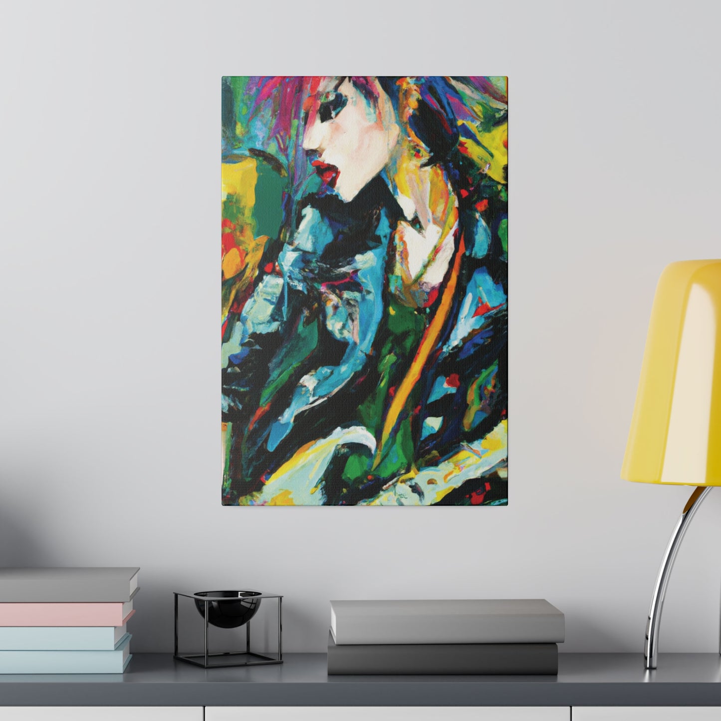 9841U - Rockstar Oil Painting Style Print | Poster | Home Decor | Wall Art | Music Art | Canvas