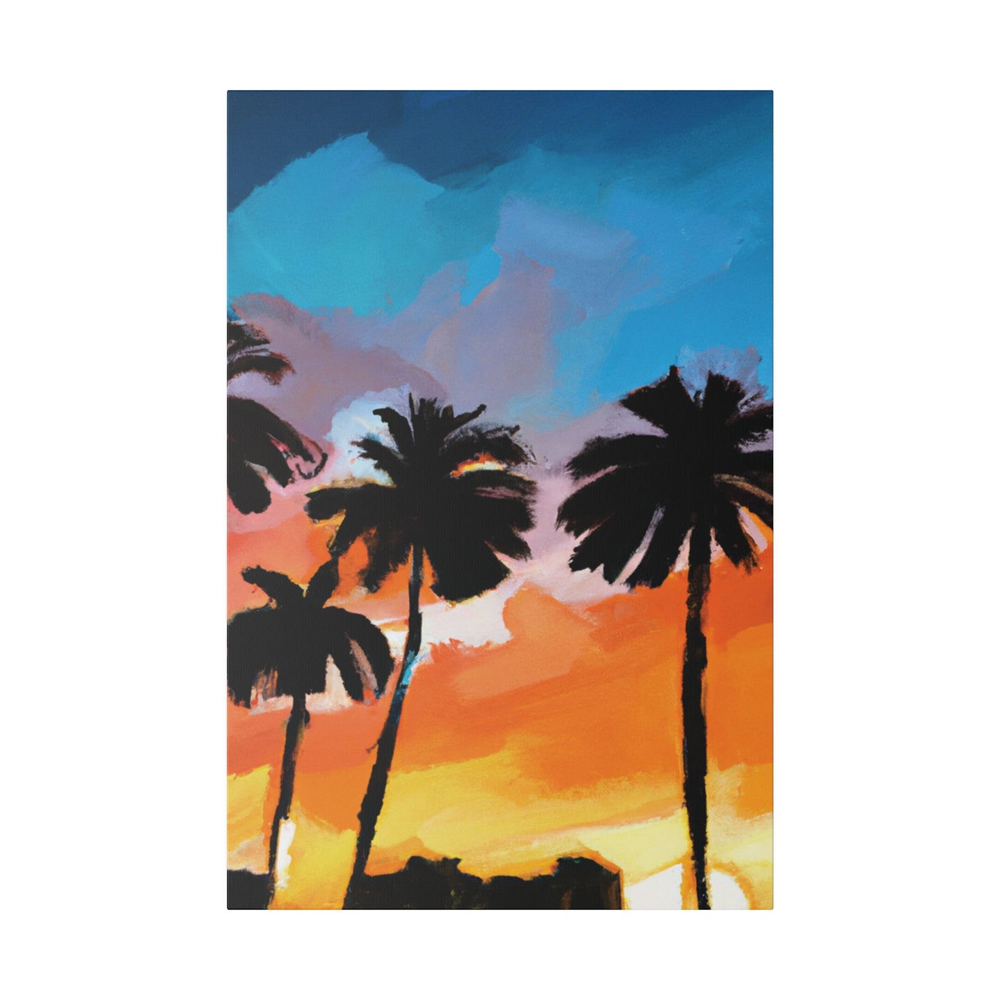 7010V - Miami Beach Sunset Painting Print | Miami | Beach | Sunset | Poster | Home Decor | Wall Art | Canvas