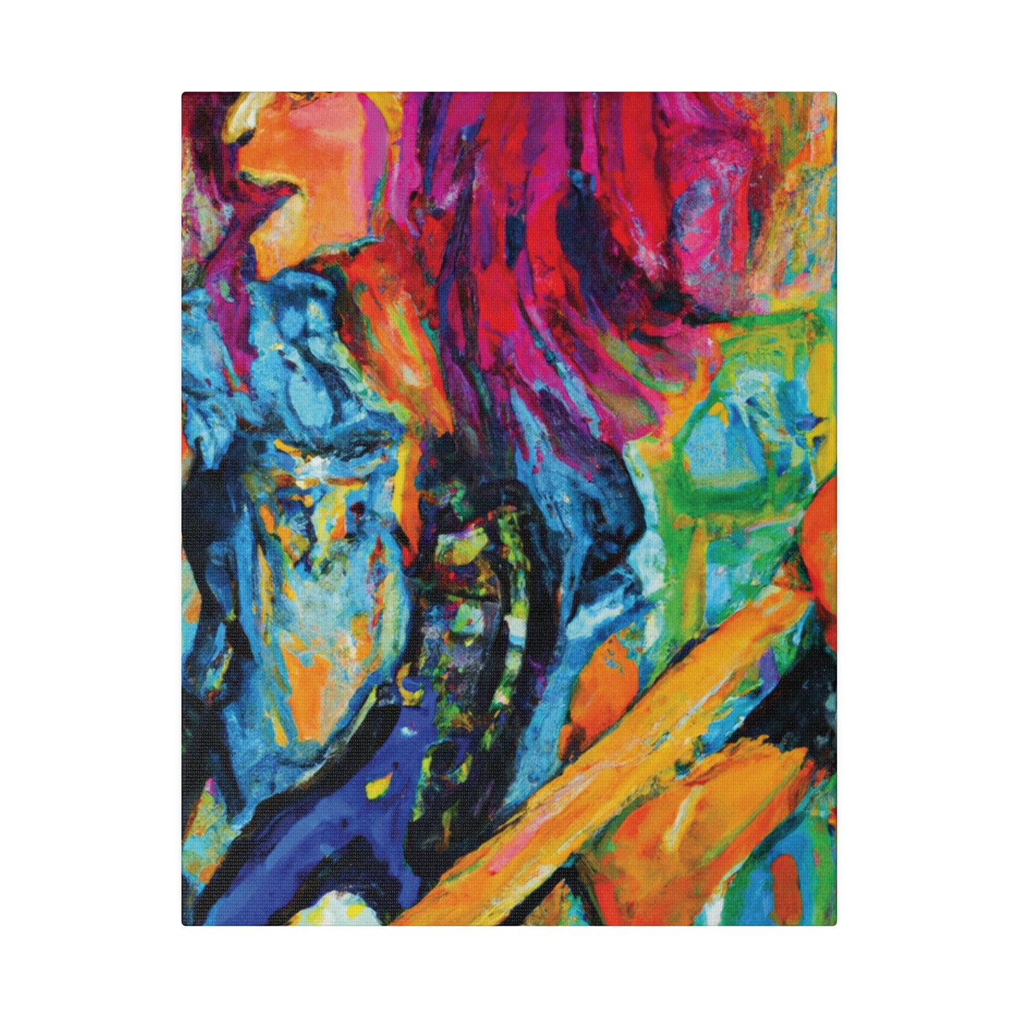 9483V - Rockstar Oil Painting Style Print | Poster | Home Decor | Wall Art | Music Art | Canvas