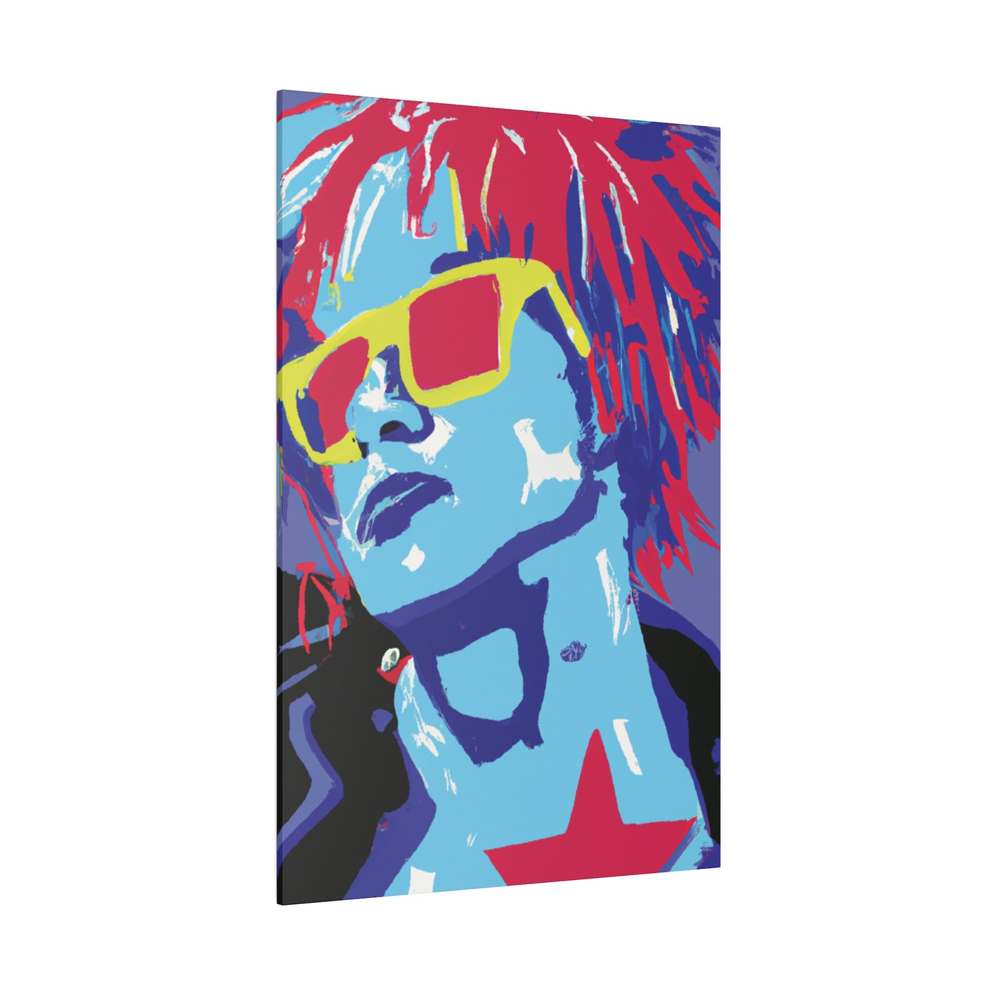 8377T - Rockstar Painting Print | Face | Abstract | Poster | Home Decor | Wall Art | Music Art | Canvas