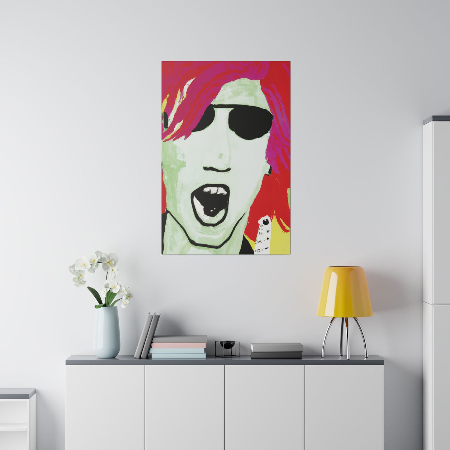 4662J - Rockstar Painting Print | Face | Abstract | Poster | Home Decor | Wall Art | Music Art | Canvas