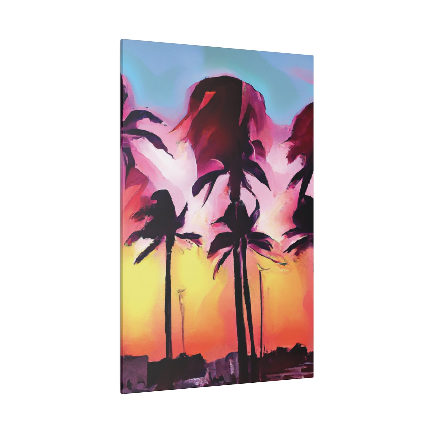 4536X - Miami Beach Sunset Painting Print | Miami | Beach | Sunset | Poster | Home Decor | Wall Art | Canvas