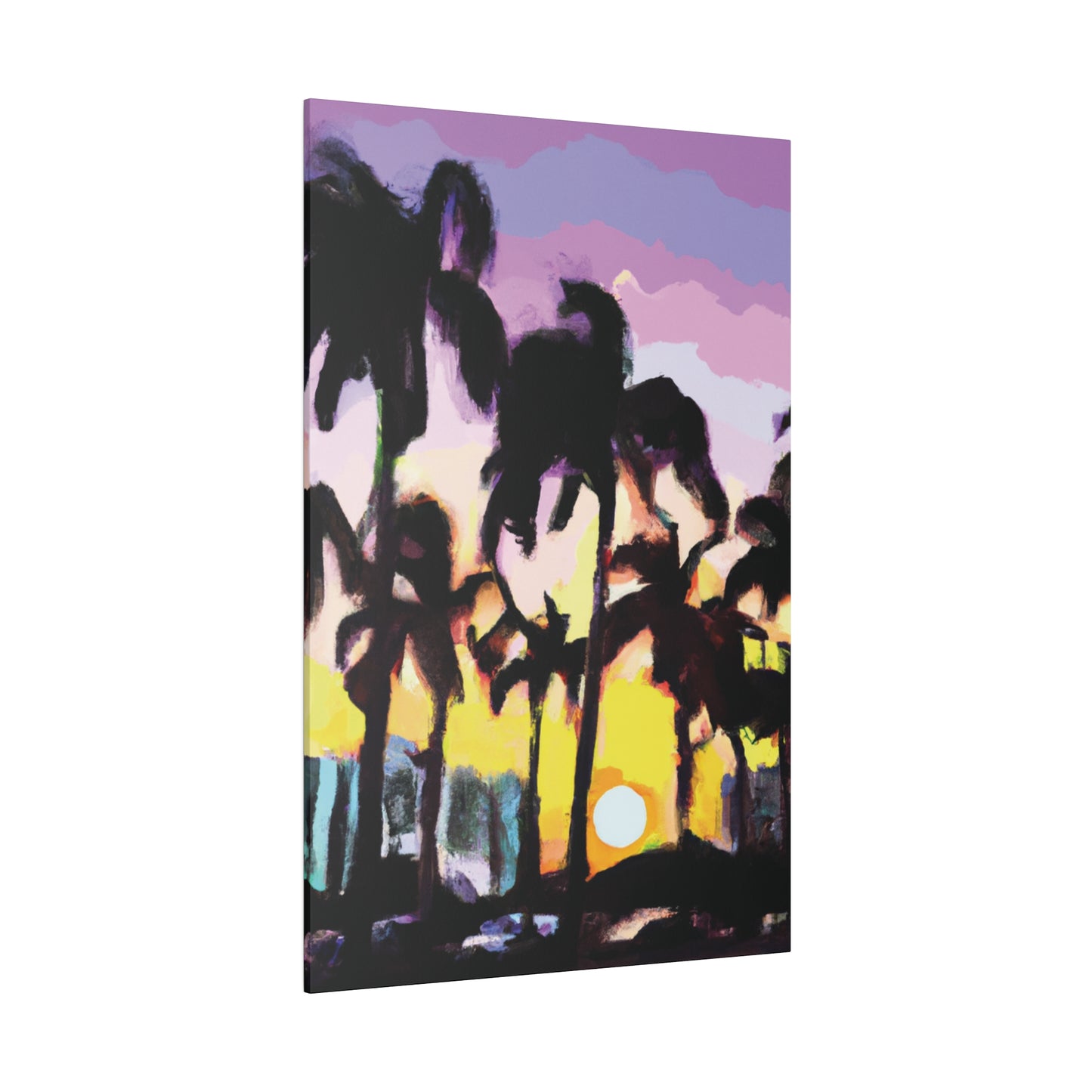 5231Y - Miami Beach Sunset Painting Print | Miami | Beach | Sunset | Poster | Home Decor | Wall Art | Canvas