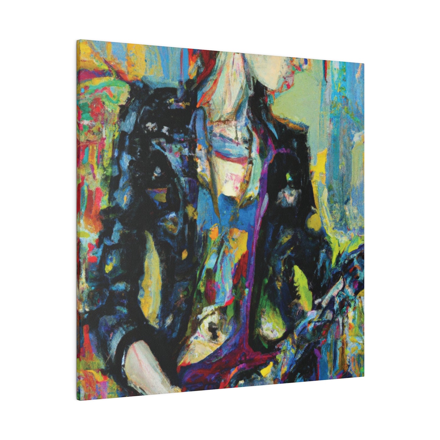 9745J - Rockstar Oil Painting Style Print | Poster | Home Decor | Wall Art | Music Art | Canvas