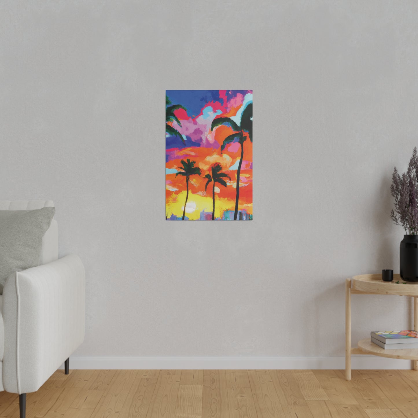 8579F - Miami Beach Sunset Painting Print | Miami | Beach | Sunset | Poster | Home Decor | Wall Art | Canvas