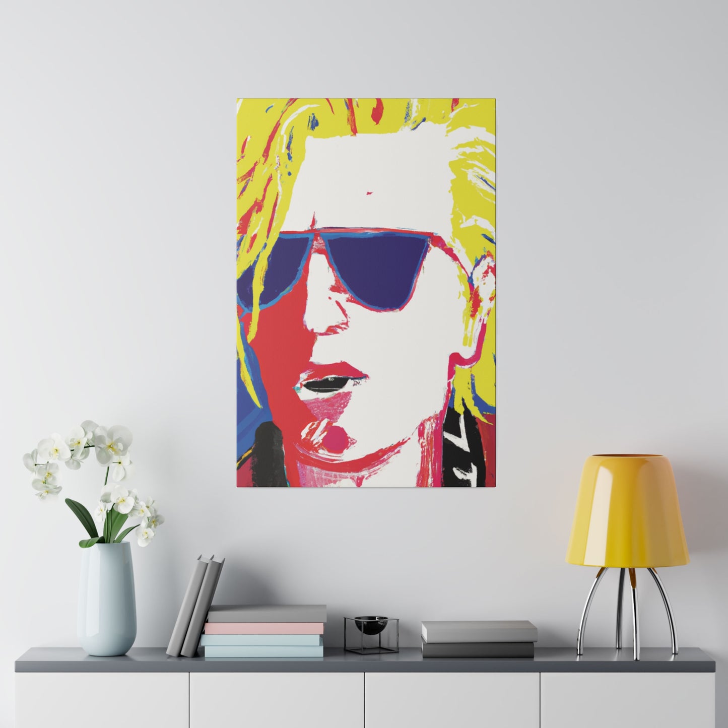 7405Y - Rockstar Painting Print | Face | Abstract | Poster | Home Decor | Wall Art | Music Art | Canvas