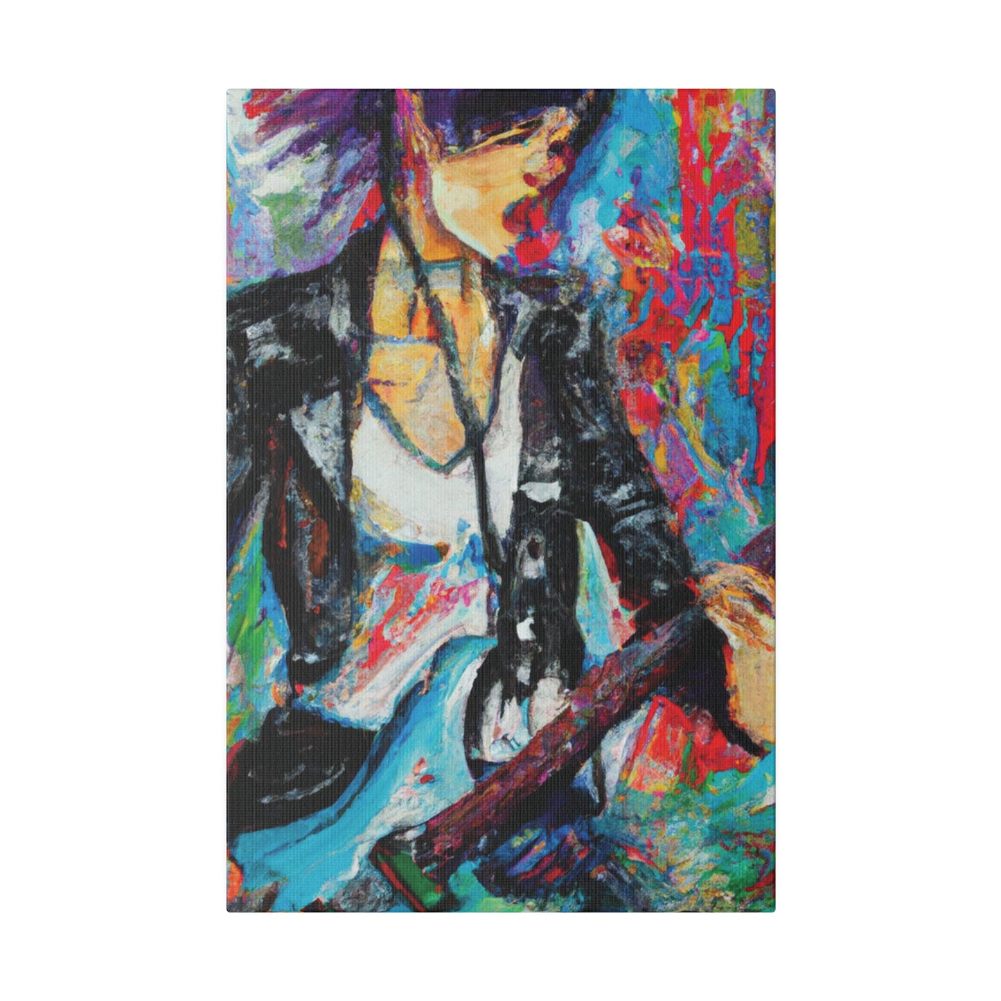 3492Z - Rockstar Oil Painting Style Print | Poster | Home Decor | Wall Art | Music Art | Canvas