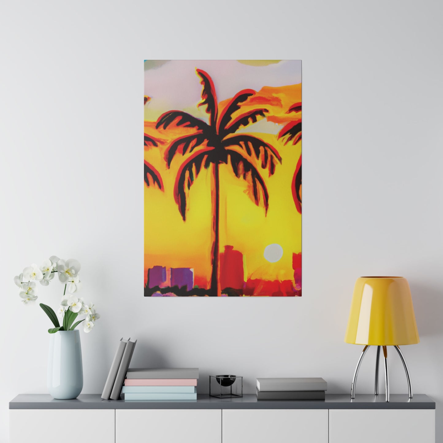 6539T - Miami Beach Sunset Painting Print | Miami | Beach | Sunset | Poster | Home Decor | Wall Art | Canvas