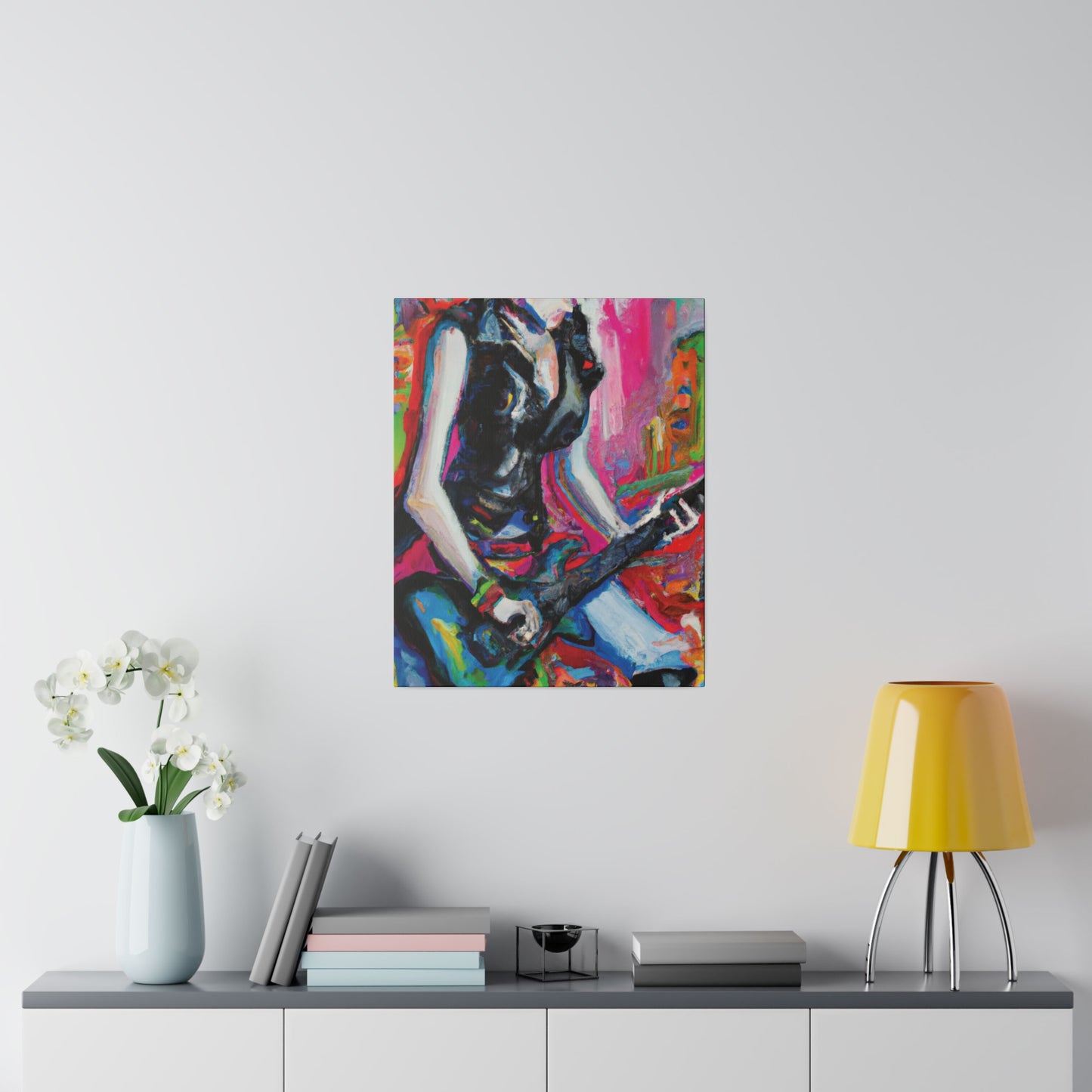 795W - Rockstar Oil Painting Style Print | Poster | Home Decor | Wall Art | Music Art | Canvas