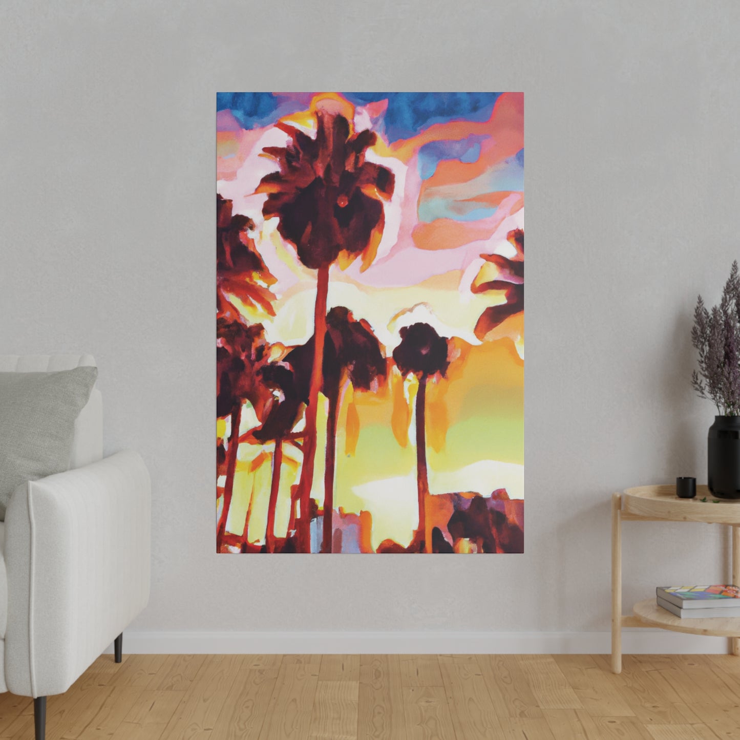 7678L - Miami Beach Sunset Painting Print | Miami | Beach | Sunset | Poster | Home Decor | Wall Art | Canvas