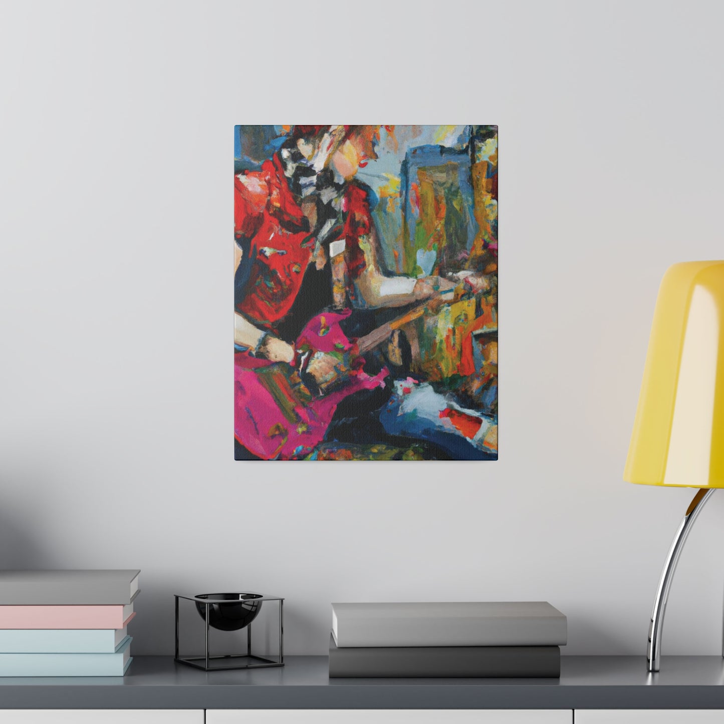 9666G - Rockstar Oil Painting Style Print | Poster | Home Decor | Wall Art | Music Art | Canvas