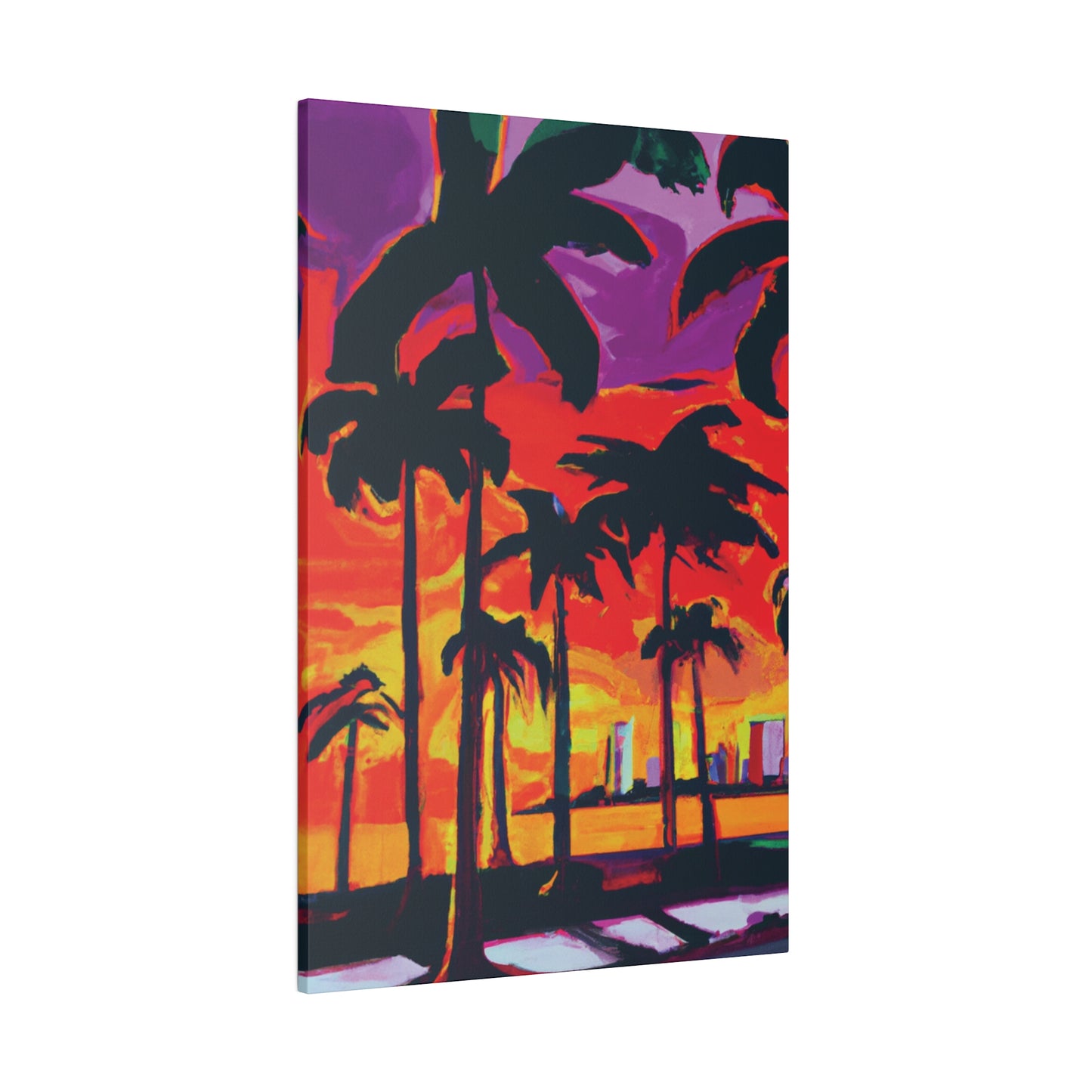 3128K - Miami Beach Sunset Painting Print | Miami | Beach | Sunset | Poster | Home Decor | Wall Art | Canvas