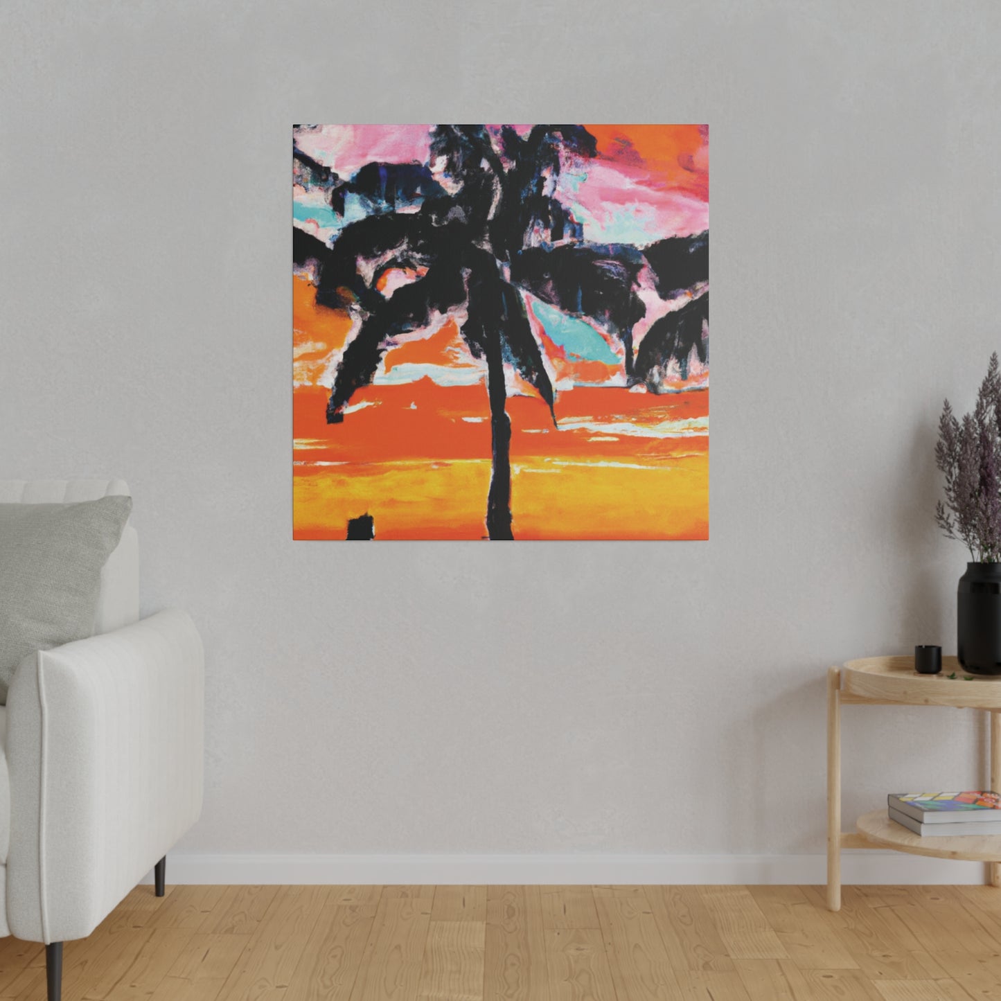 8371S - Miami Beach Sunset Painting Print | Miami | Beach | Sunset | Poster | Home Decor | Wall Art | Canvas