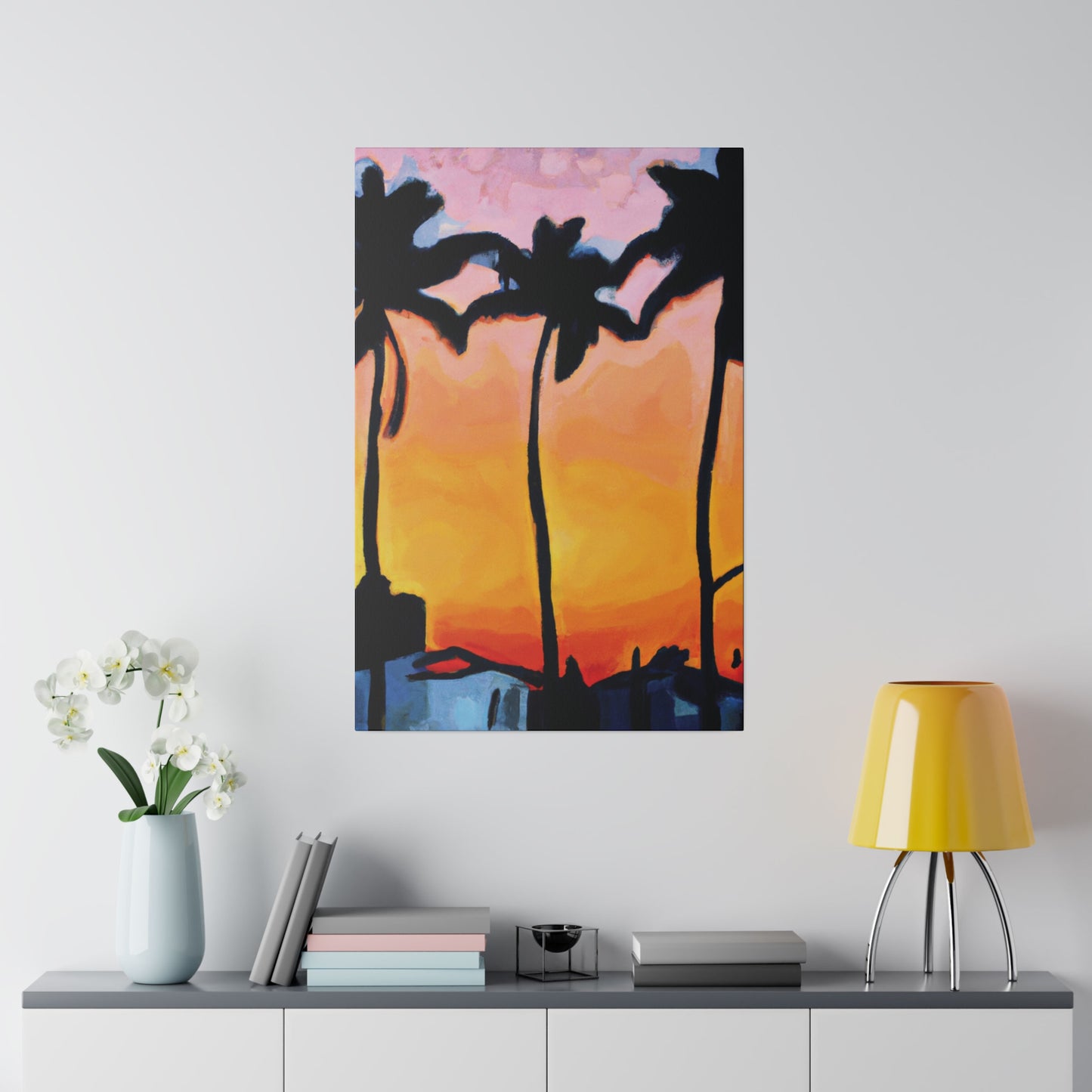 9545F - Miami Beach Sunset Painting Print | Miami | Beach | Sunset | Poster | Home Decor | Wall Art | Canvas