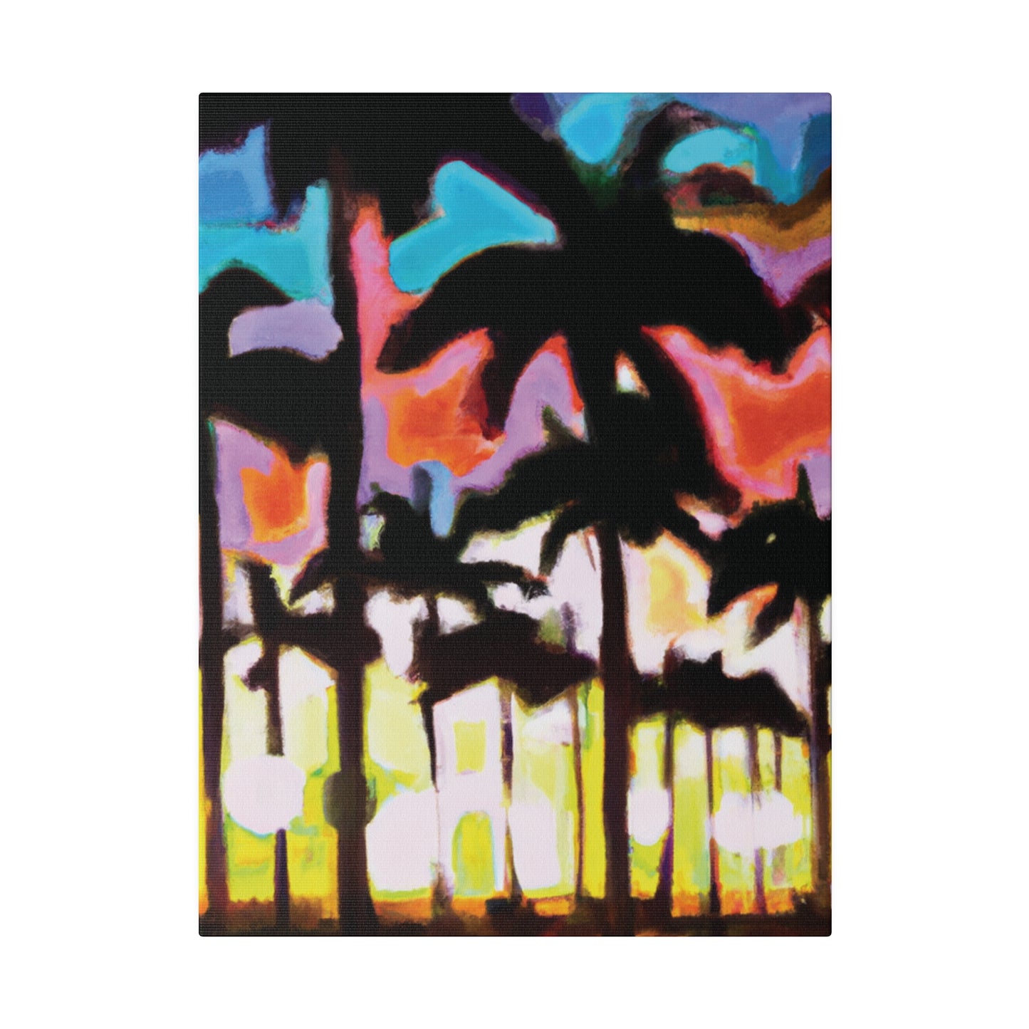 8596C - Miami Beach Sunset Painting Print | Miami | Beach | Sunset | Poster | Home Decor | Wall Art | Canvas