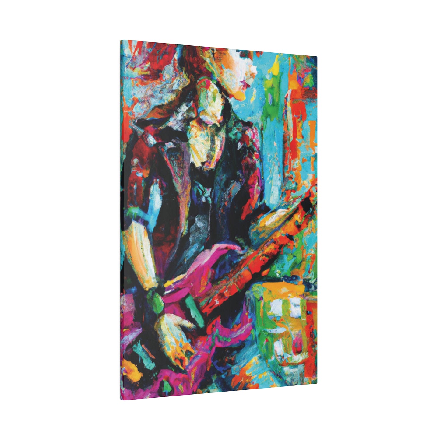 5003E - Rockstar Oil Painting Style Print | Poster | Home Decor | Wall Art | Music Art | Canvas