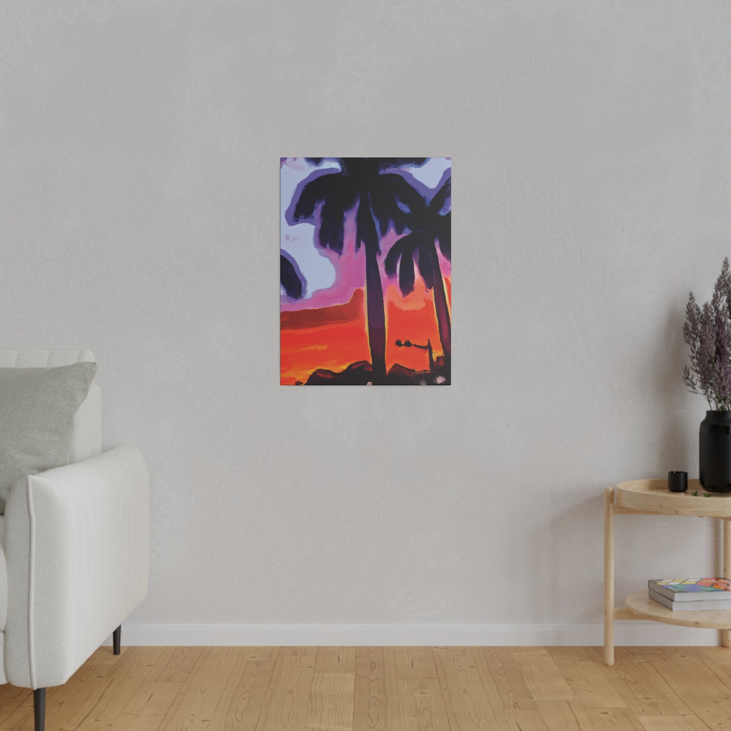 8187A - Miami Beach Sunset Painting Print | Miami | Beach | Sunset | Poster | Home Decor | Wall Art | Canvas