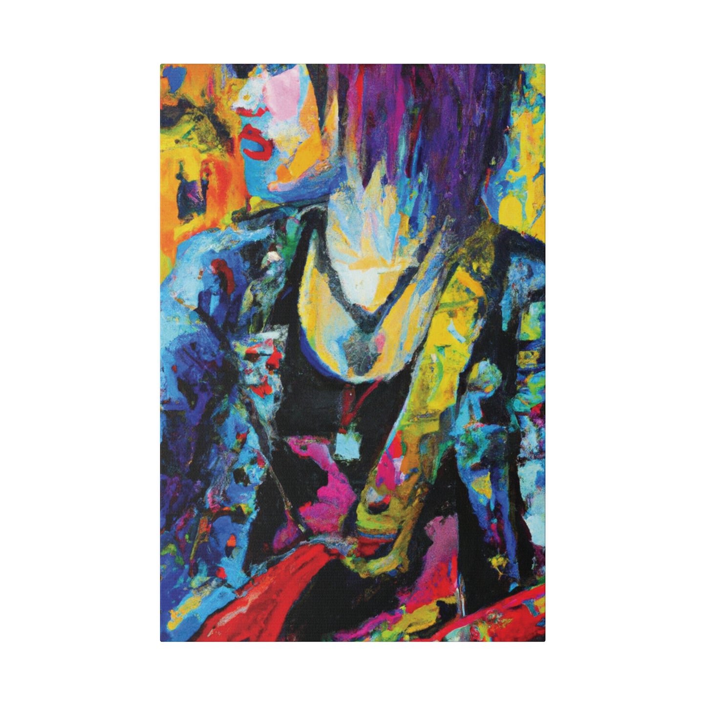 9756Z - Rockstar Oil Painting Style Print | Poster | Home Decor | Wall Art | Music Art | Canvas