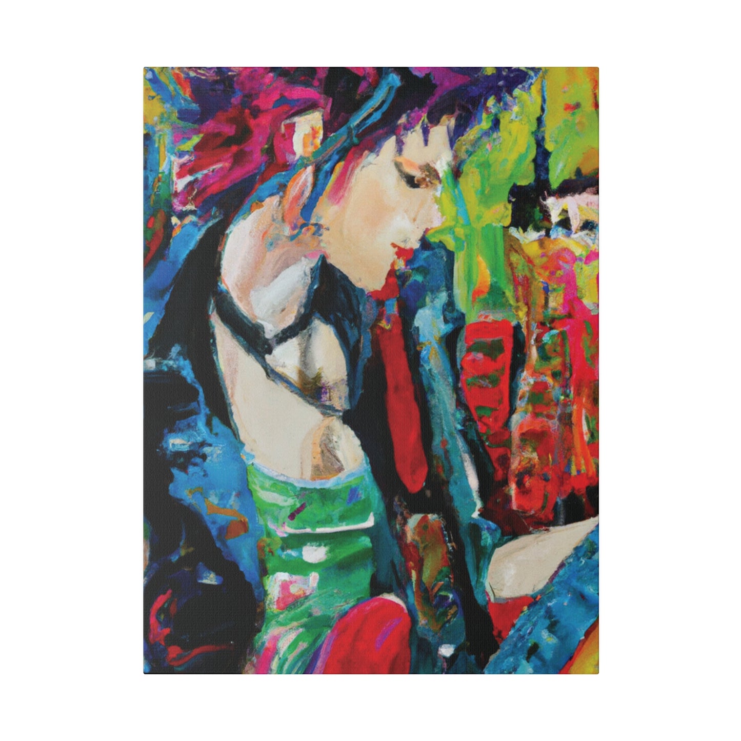 7125T - Rockstar Oil Painting Style Print | Poster | Home Decor | Wall Art | Music Art | Canvas