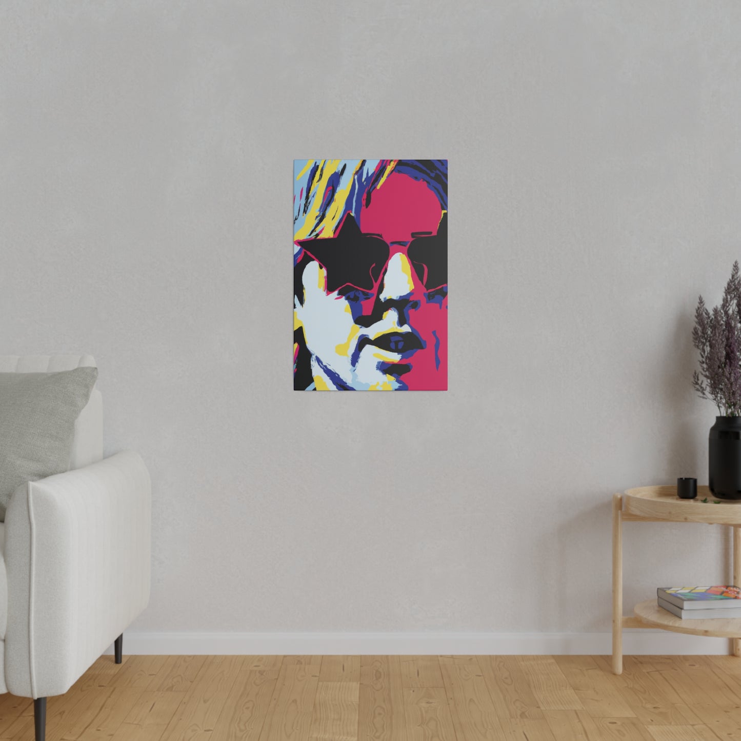 7183B - Rockstar Painting Print | Face | Abstract | Poster | Home Decor | Wall Art | Music Art | Canvas