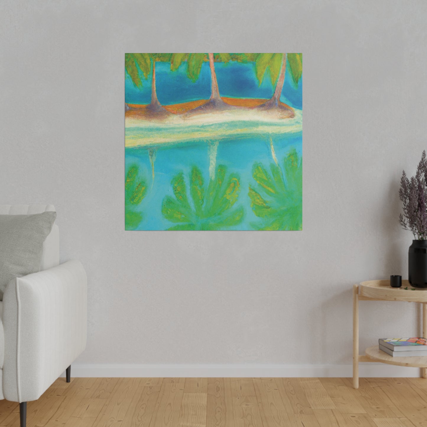 3294K - Bahamas Ocean Painting Print | Bahamas | Ocean | Beach | Poster | Home Decor | Wall Art | Canvas