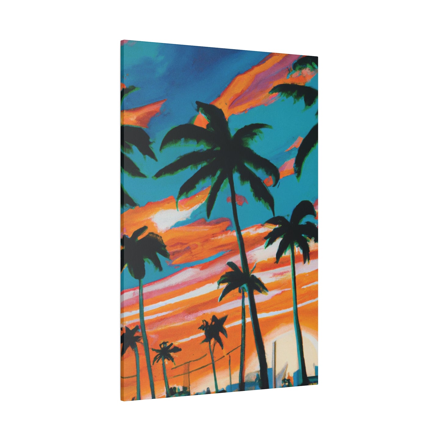 4895G - Miami Beach Sunset Painting Print | Miami | Beach | Sunset | Poster | Home Decor | Wall Art | Canvas