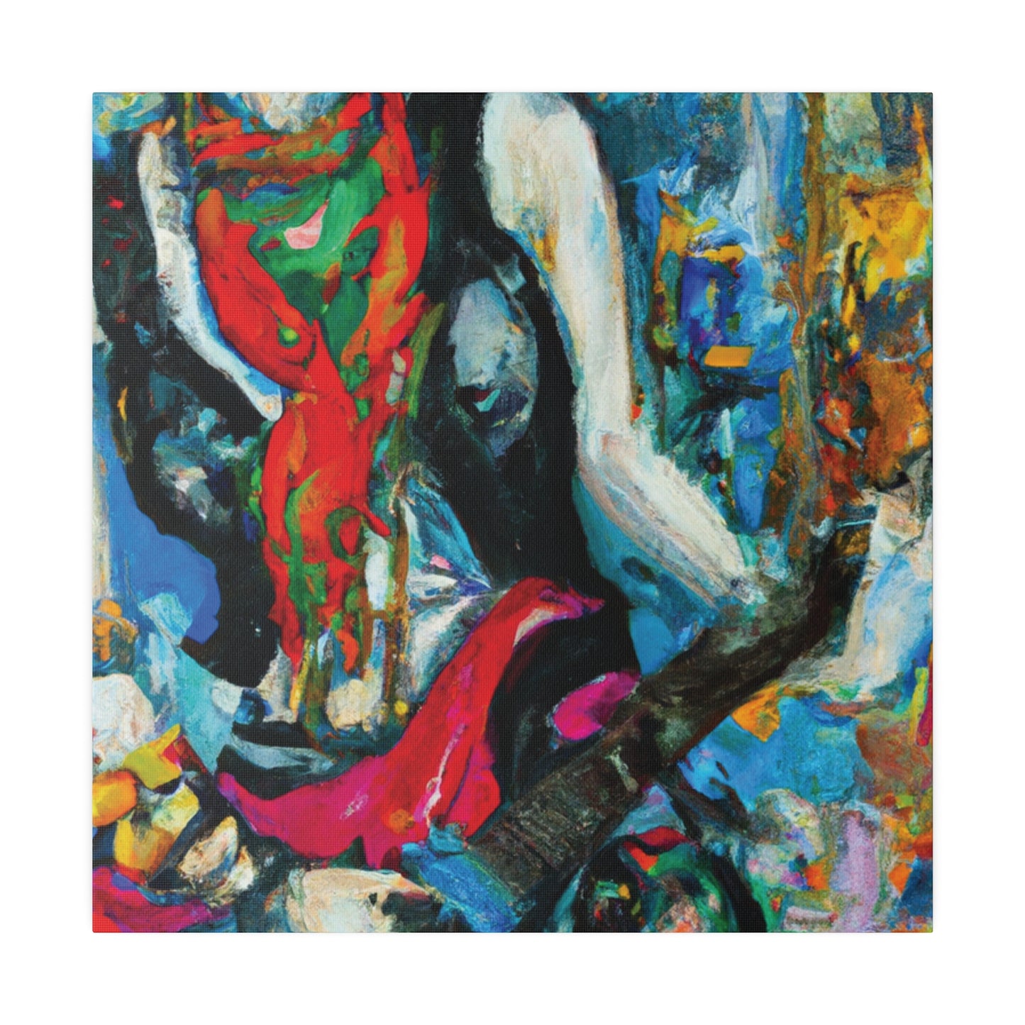 8722E - Rockstar Oil Painting Style Print | Poster | Home Decor | Wall Art | Music Art | Canvas