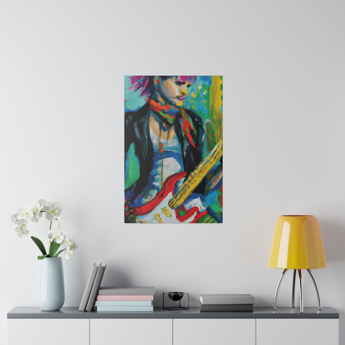 7264L - Rockstar Oil Painting Style Print | Poster | Home Decor | Wall Art | Music Art | Canvas