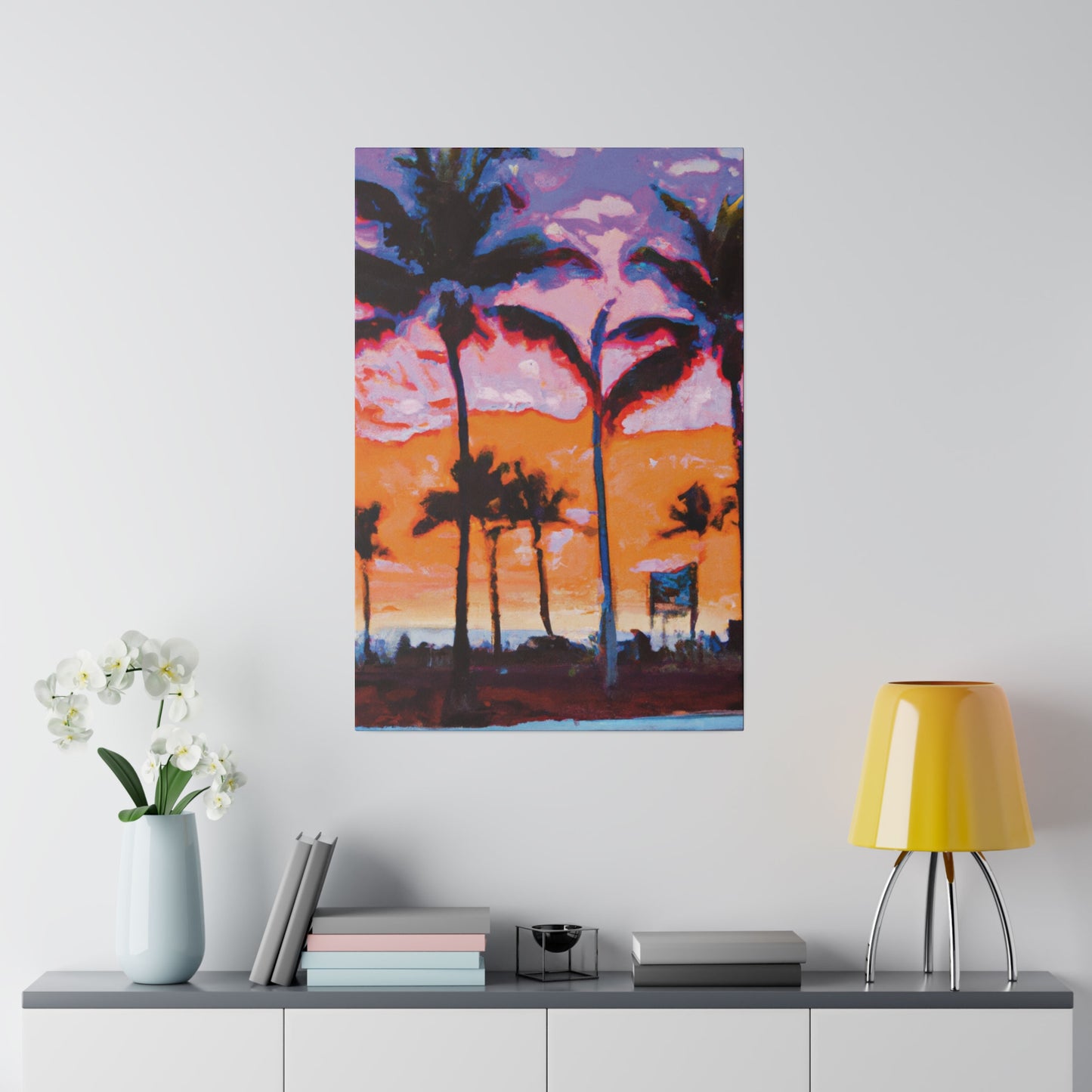 8373X - Miami Beach Sunset Painting Print | Miami | Beach | Sunset | Poster | Home Decor | Wall Art | Canvas