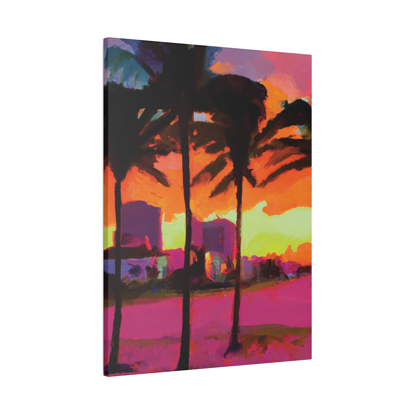 4596G - Miami Beach Sunset Painting Print | Miami | Beach | Sunset | Poster | Home Decor | Wall Art | Canvas