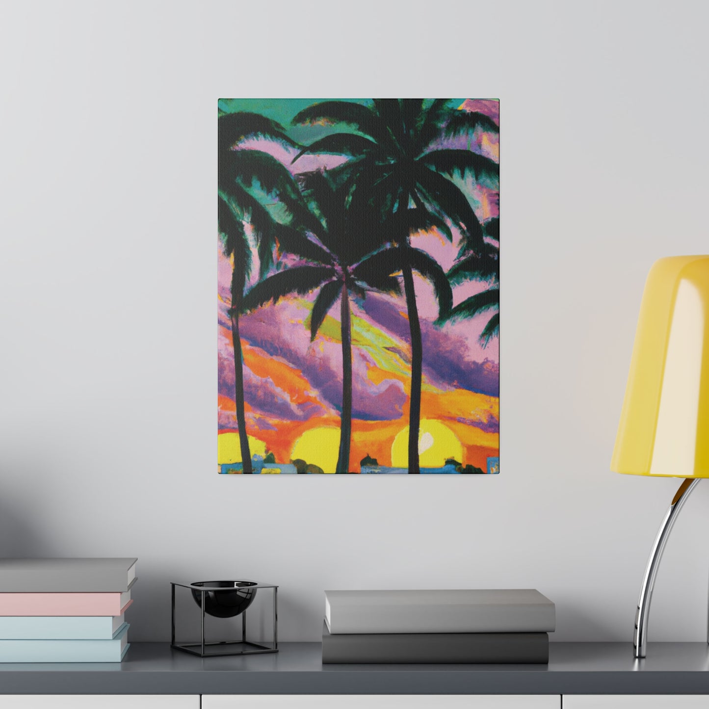 8789Q - Miami Beach Sunset Painting Print | Miami | Beach | Sunset | Poster | Home Decor | Wall Art | Canvas