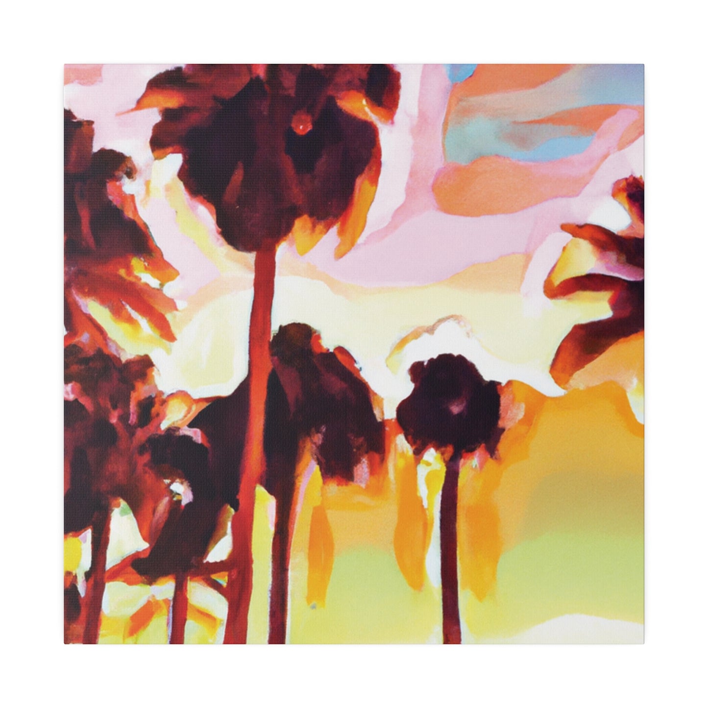 7678L - Miami Beach Sunset Painting Print | Miami | Beach | Sunset | Poster | Home Decor | Wall Art | Canvas