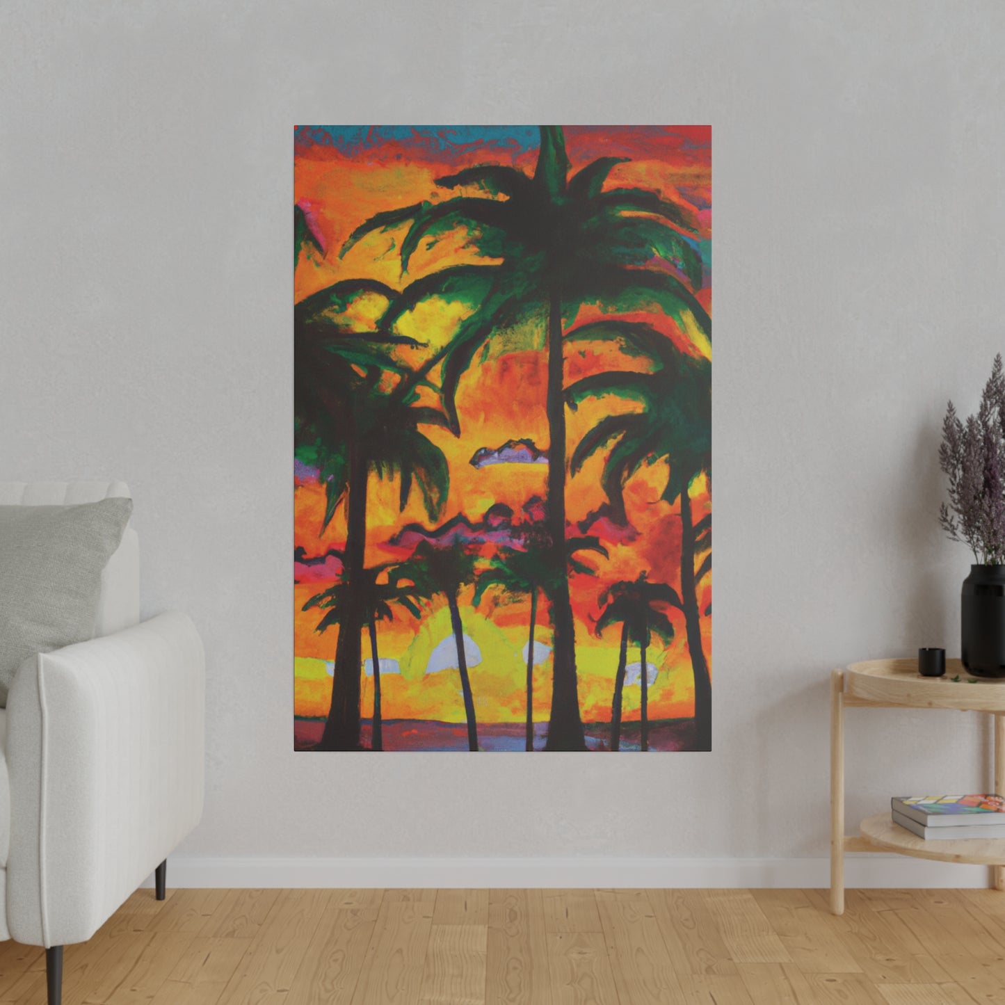 5820T - Miami Beach Sunset Painting Print | Miami | Beach | Sunset | Poster | Home Decor | Wall Art | Canvas