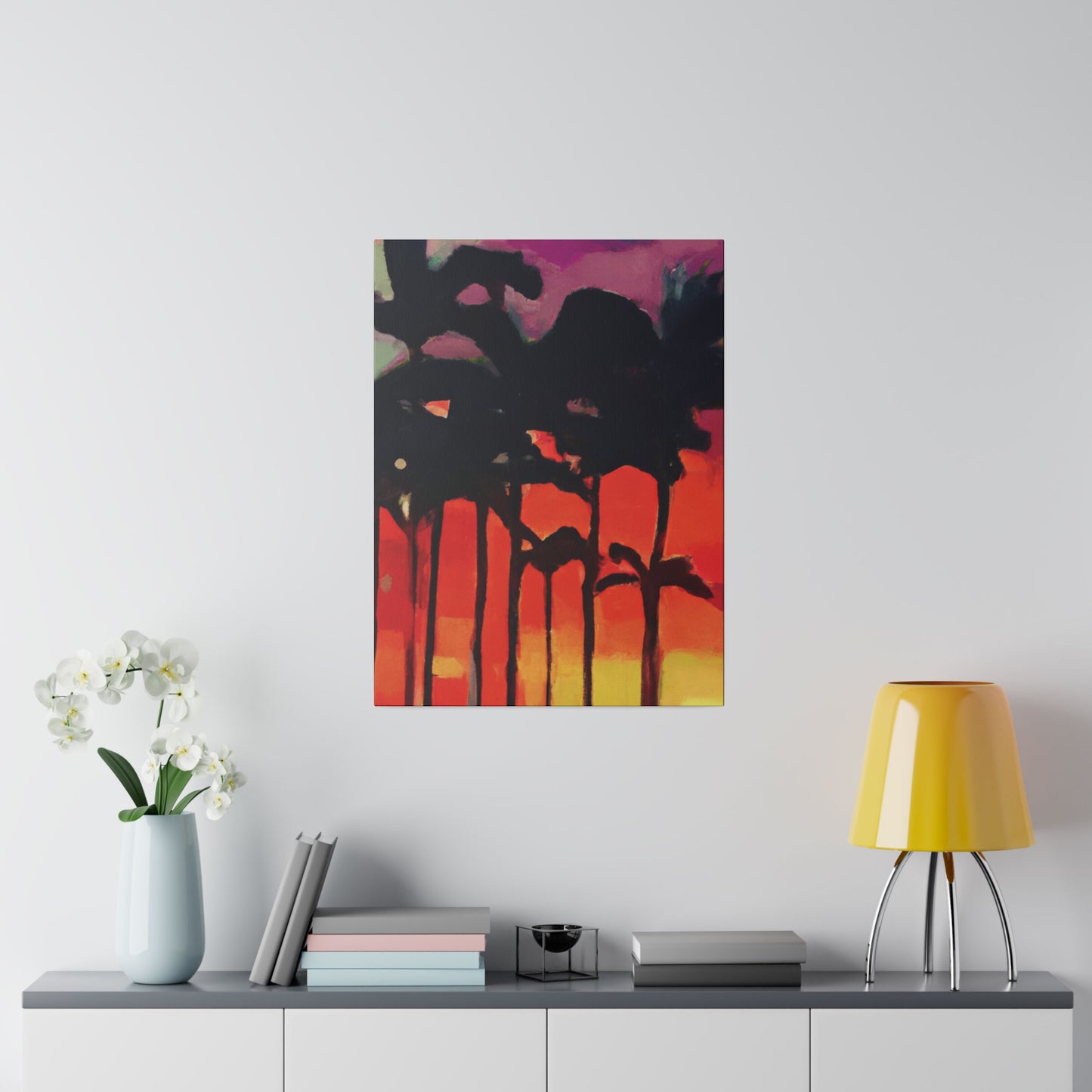 9653K - Miami Beach Sunset Painting Print | Miami | Beach | Sunset | Poster | Home Decor | Wall Art | Canvas