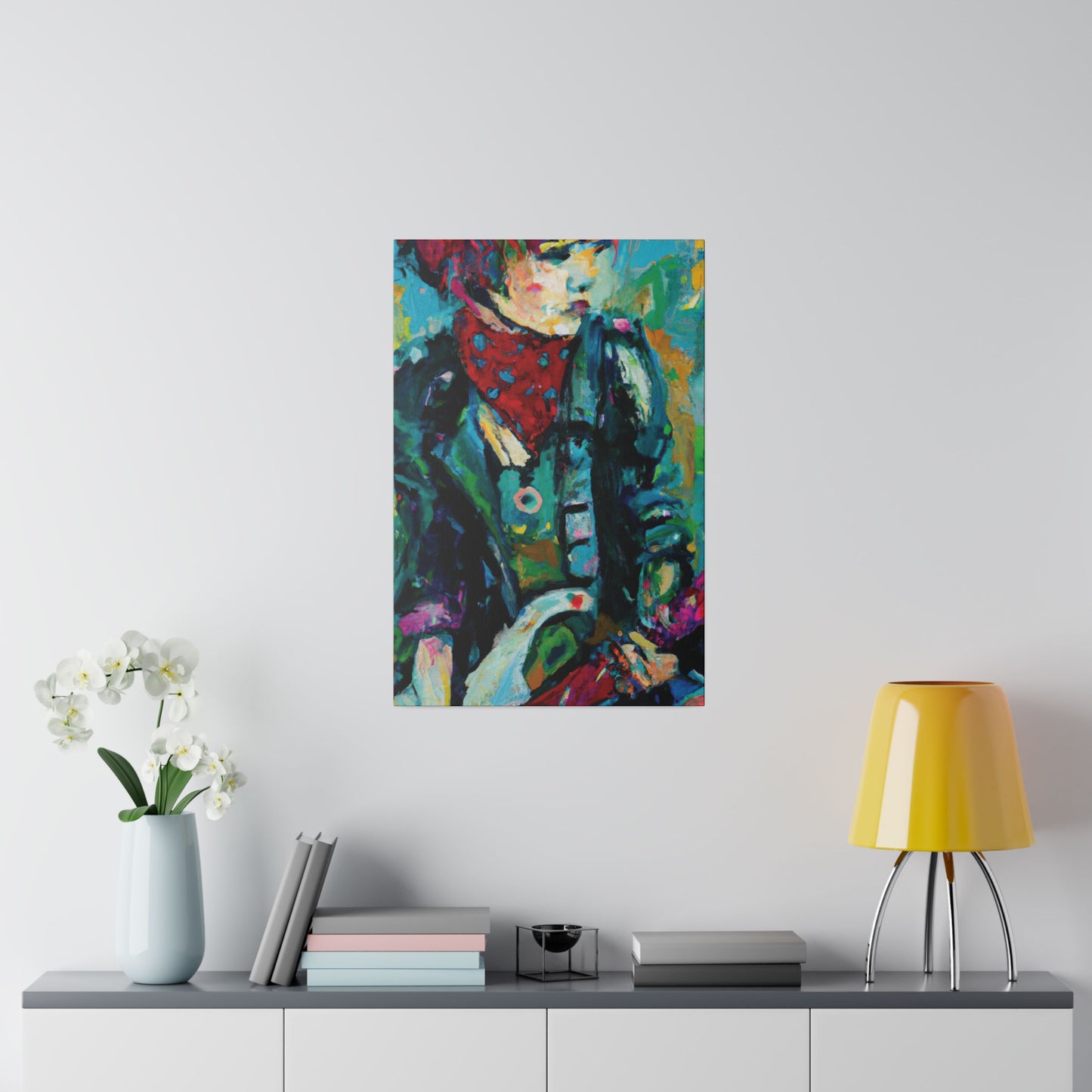 7263A - Rockstar Oil Painting Style Print | Poster | Home Decor | Wall Art | Music Art | Canvas