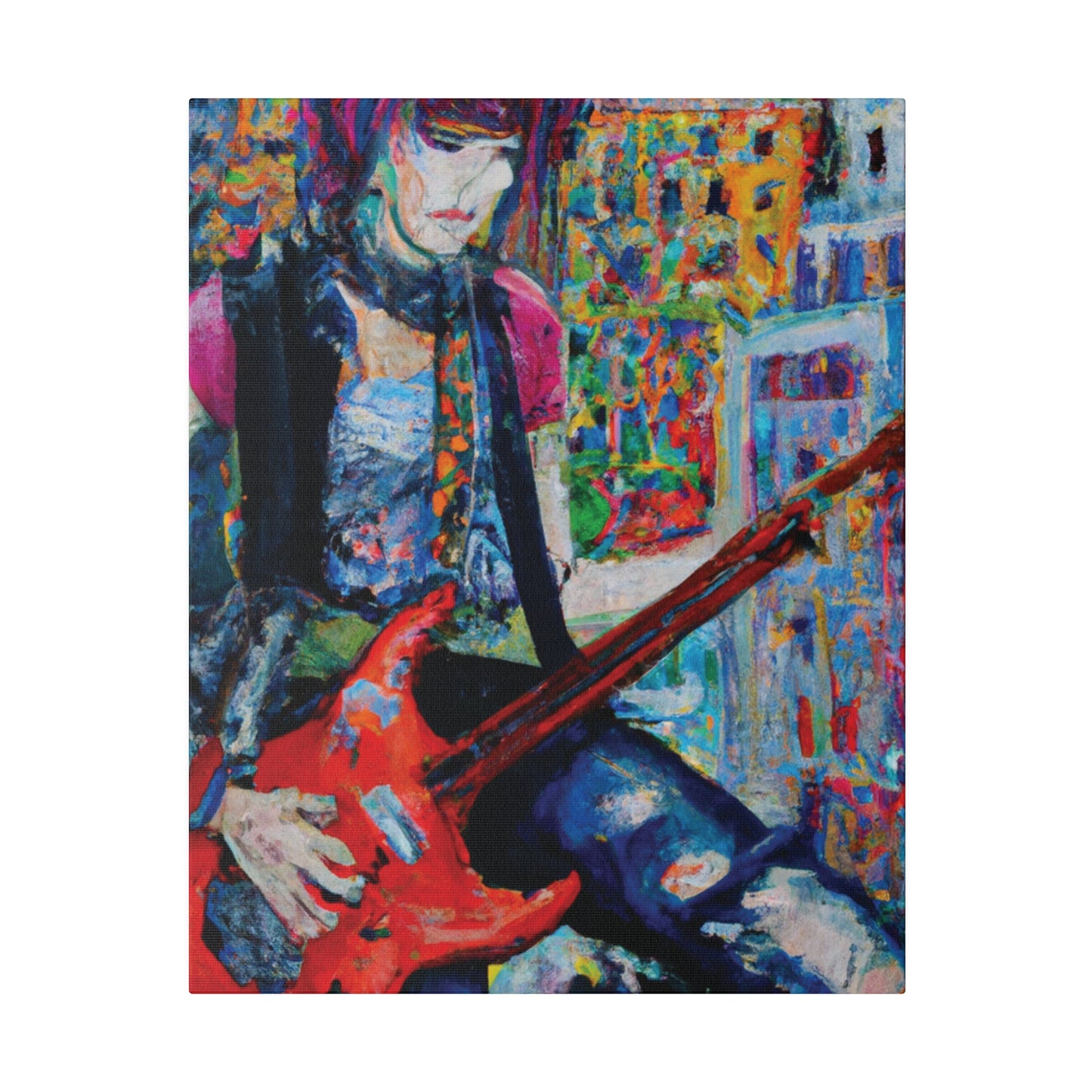 7661H - Rockstar Oil Painting Style Print | Poster | Home Decor | Wall Art | Music Art | Canvas