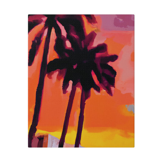 8398N - Miami Beach Sunset Painting Print | Miami | Beach | Sunset | Poster | Home Decor | Wall Art | Canvas