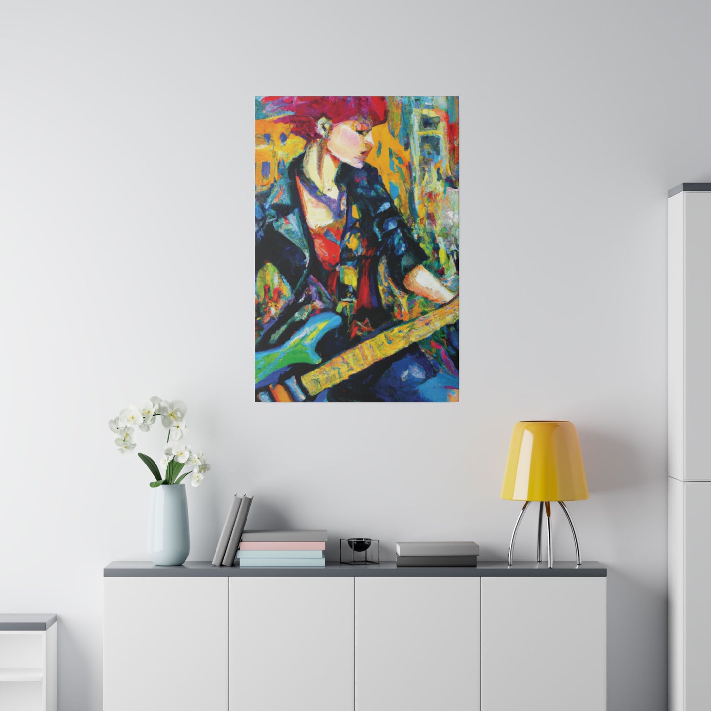 5192N - Rockstar Oil Painting Style Print | Poster | Home Decor | Wall Art | Music Art | Canvas