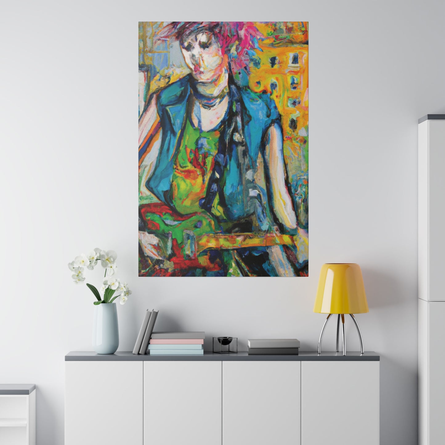 5368N - Rockstar Oil Painting Style Print | Poster | Home Decor | Wall Art | Music Art | Canvas