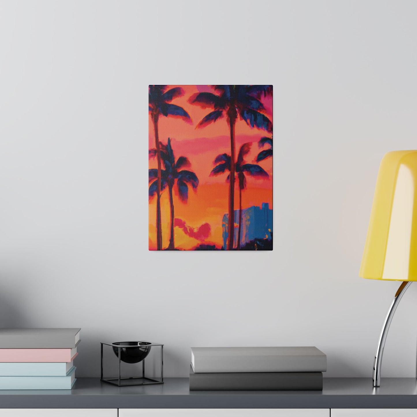 4456Y - Miami Beach Sunset Painting Print | Miami | Beach | Sunset | Poster | Home Decor | Wall Art | Canvas