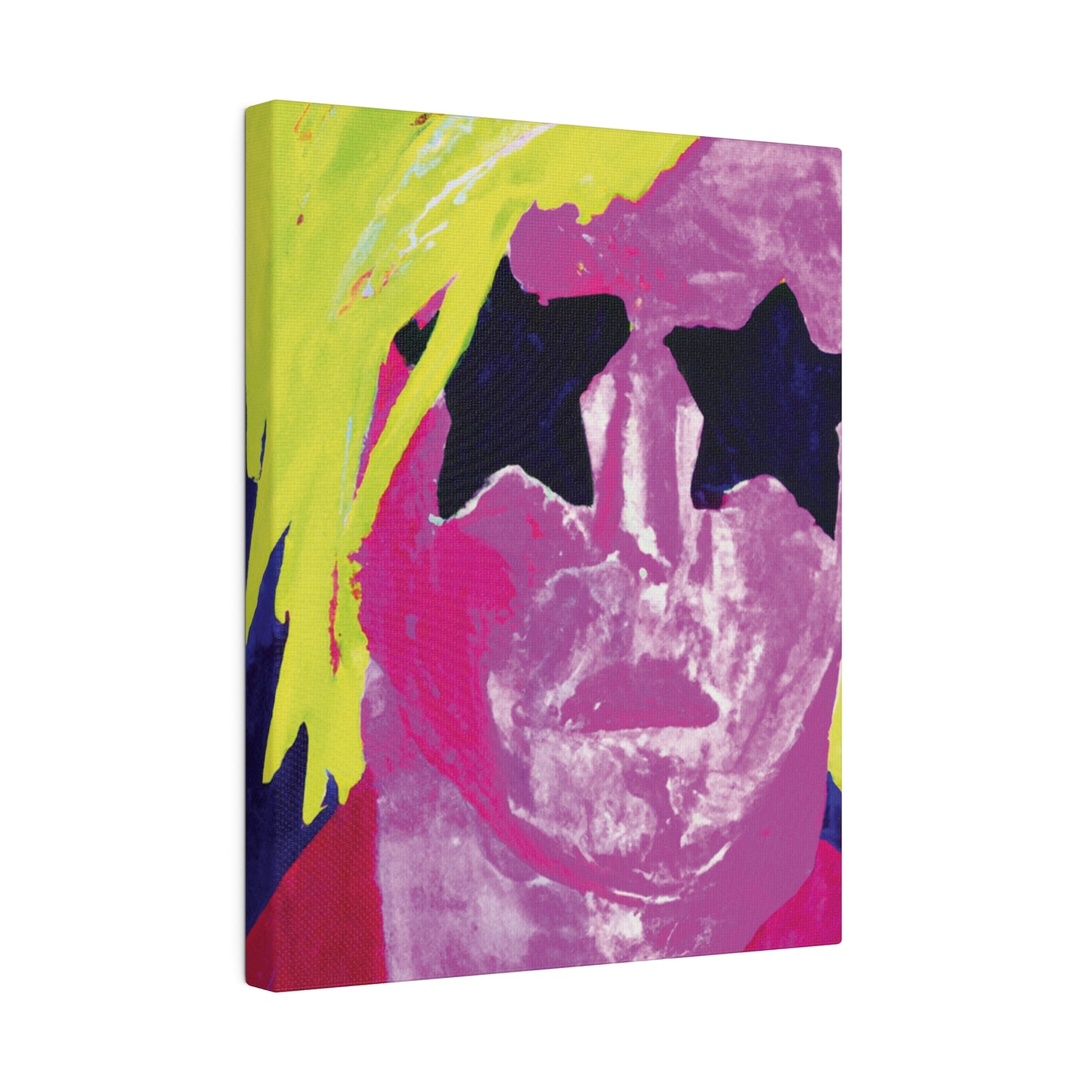 7563W - Rockstar Painting Print | Face | Abstract | Poster | Home Decor | Wall Art | Music Art | Canvas