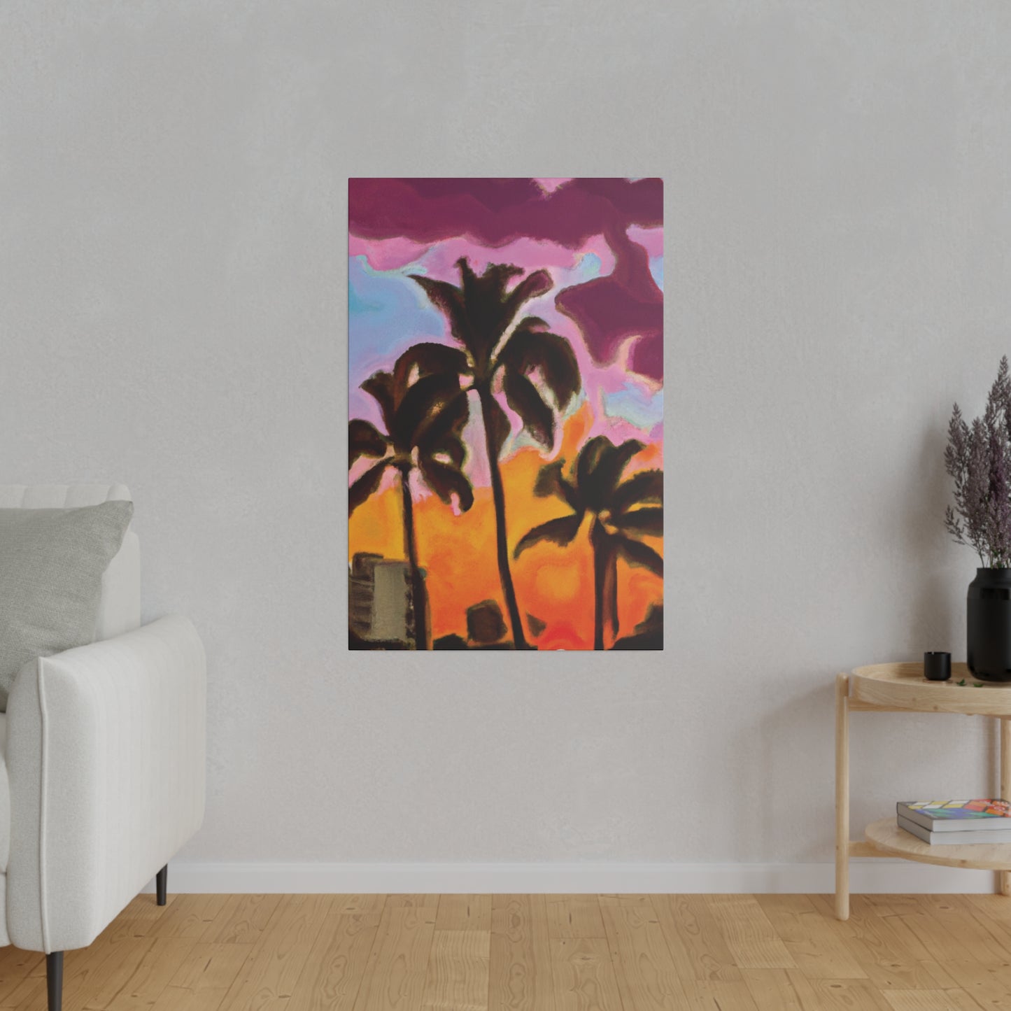 6721C - Miami Beach Sunset Painting Print | Miami | Beach | Sunset | Poster | Home Decor | Wall Art | Canvas