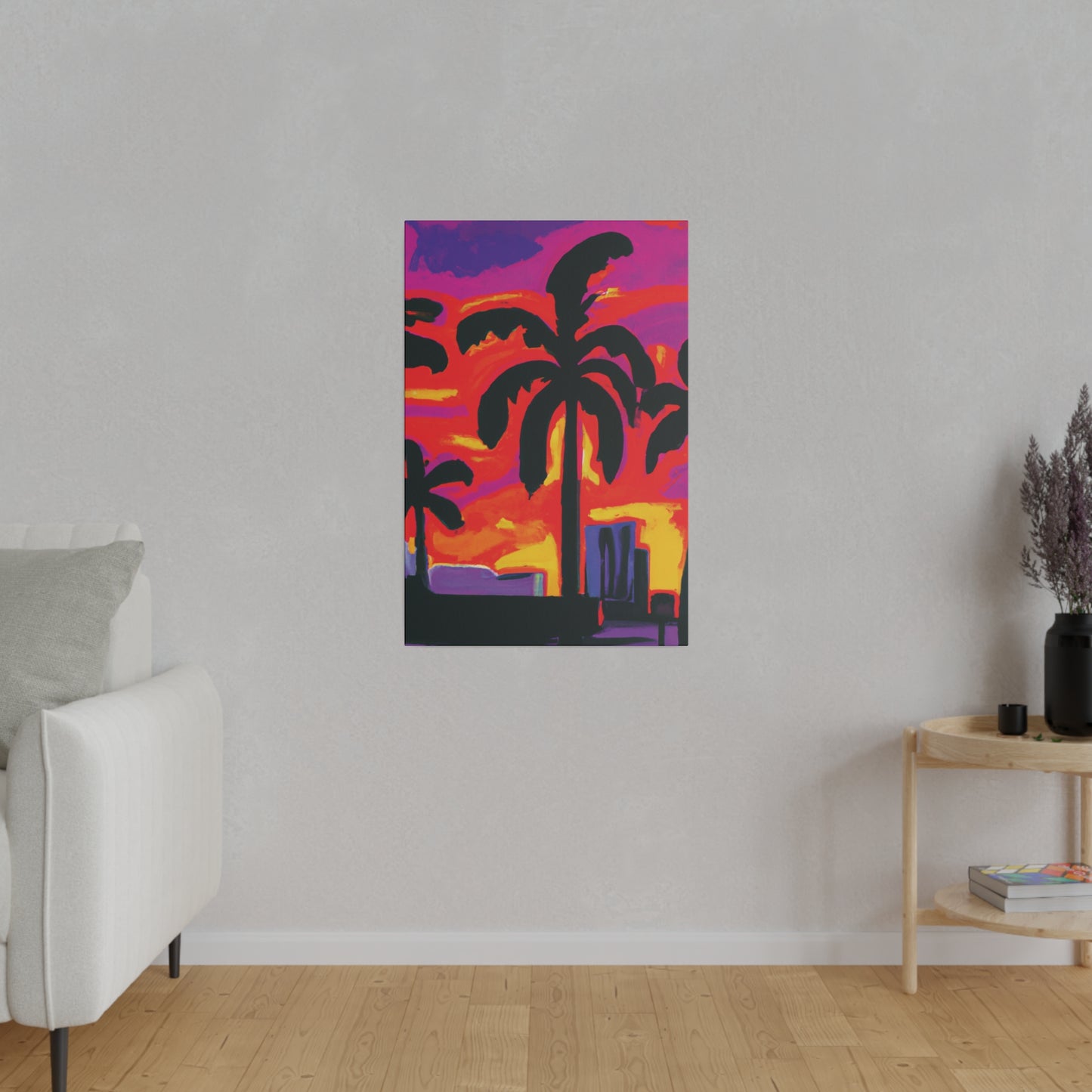 4066V - Miami Beach Sunset Painting Print | Miami | Beach | Sunset | Poster | Home Decor | Wall Art | Canvas