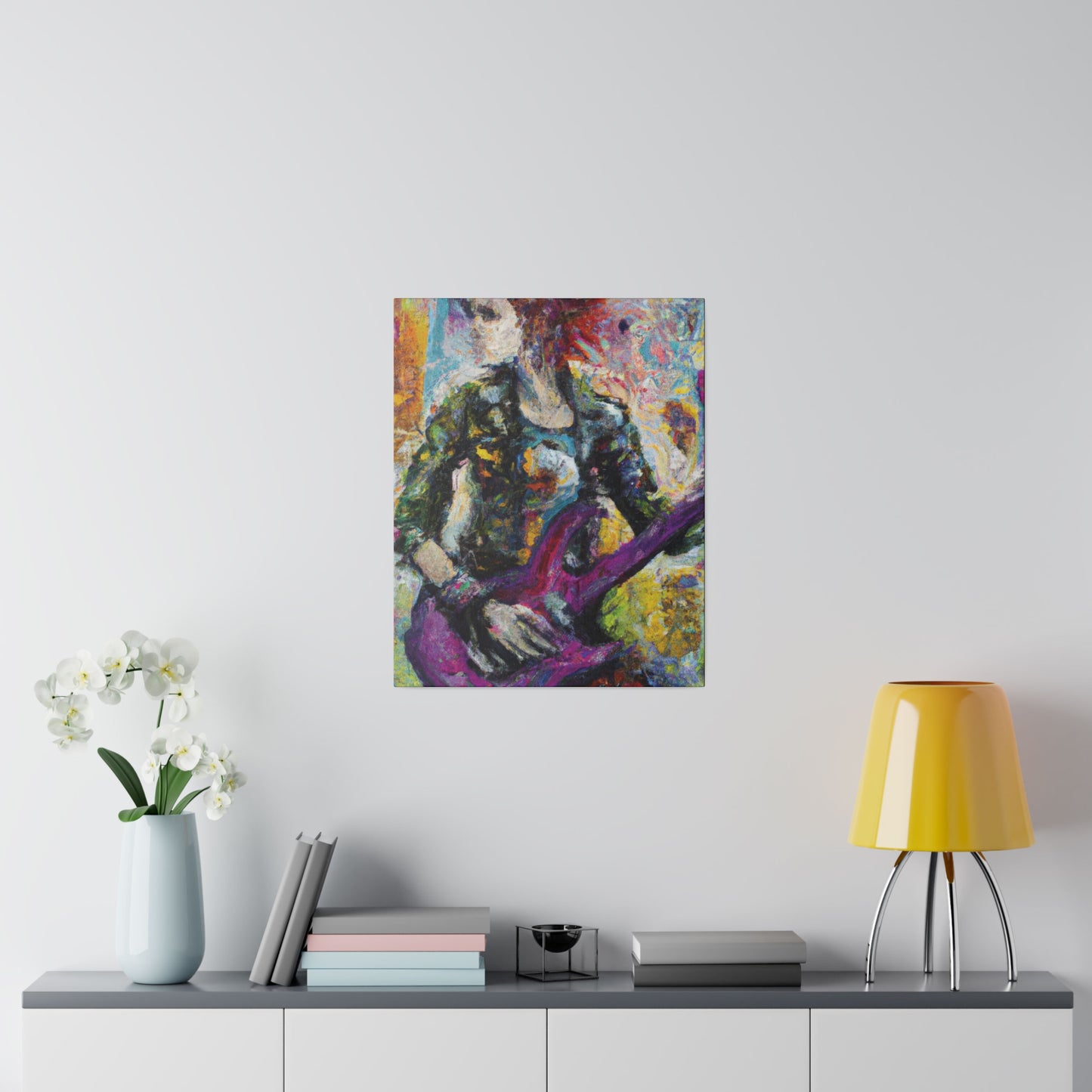 5487U - Rockstar Oil Painting Style Print | Poster | Home Decor | Wall Art | Music Art | Canvas