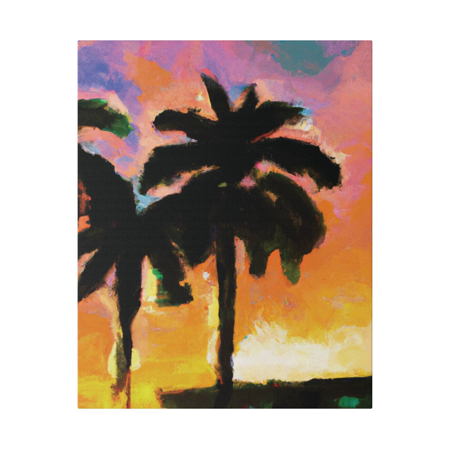 1532W - Miami Beach Sunset Painting Print | Miami | Beach | Sunset | Poster | Home Decor | Wall Art | Canvas