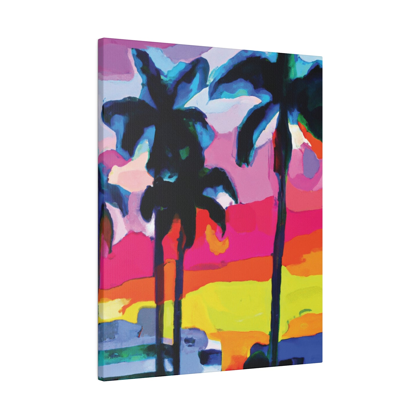 9342C - Miami Beach Sunset Painting Print | Miami | Beach | Sunset | Poster | Home Decor | Wall Art | Canvas