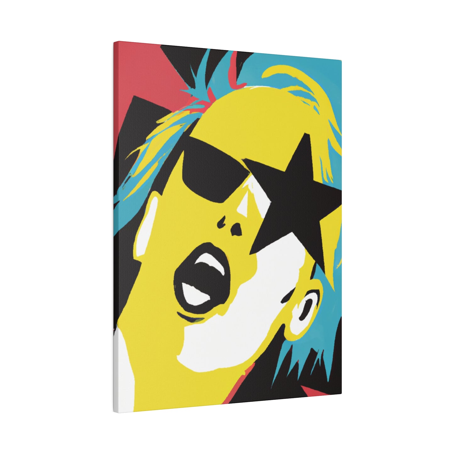 3688R - Rockstar Painting Print | Face | Abstract | Poster | Home Decor | Wall Art | Music Art | Canvas