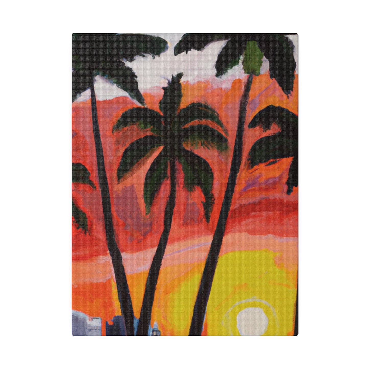 3556V - Miami Beach Sunset Painting Print | Miami | Beach | Sunset | Poster | Home Decor | Wall Art | Canvas