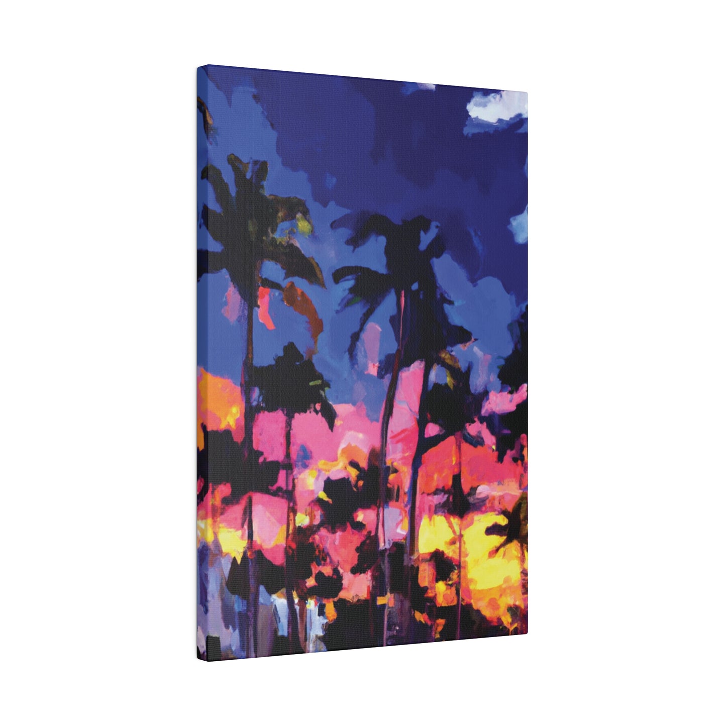 4397K - Miami Beach Sunset Painting Print | Miami | Beach | Sunset | Poster | Home Decor | Wall Art | Canvas